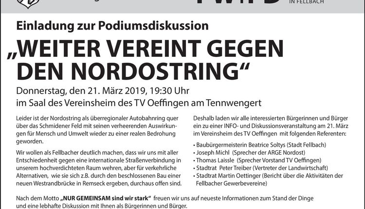 Weiter vereint gegen den Nordostring
