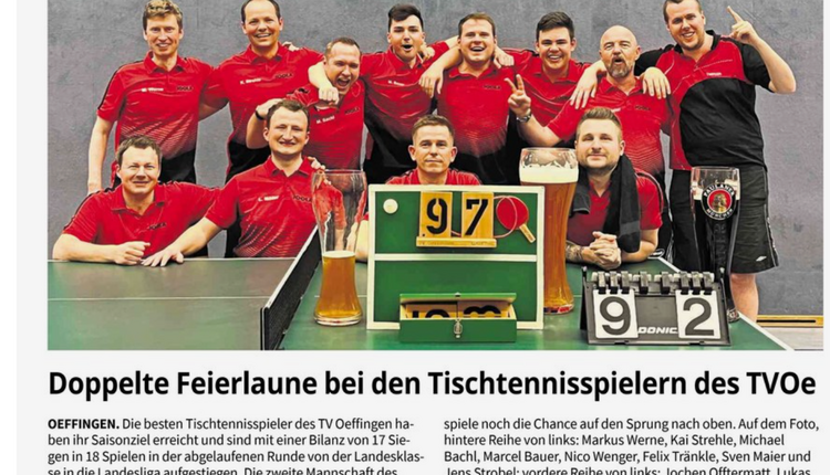 Fellbacher Zeitung: Bericht zum Saisonfinale