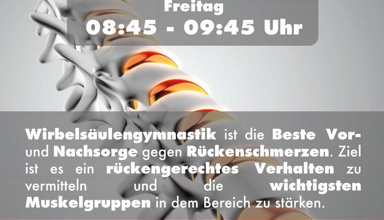 Wirbelsäulengymnastik (WSG) - Start 24.09.2021 
