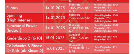 TVOe Kurse Block 1 im neuen Jahr - Ab 18.11. anmelden 