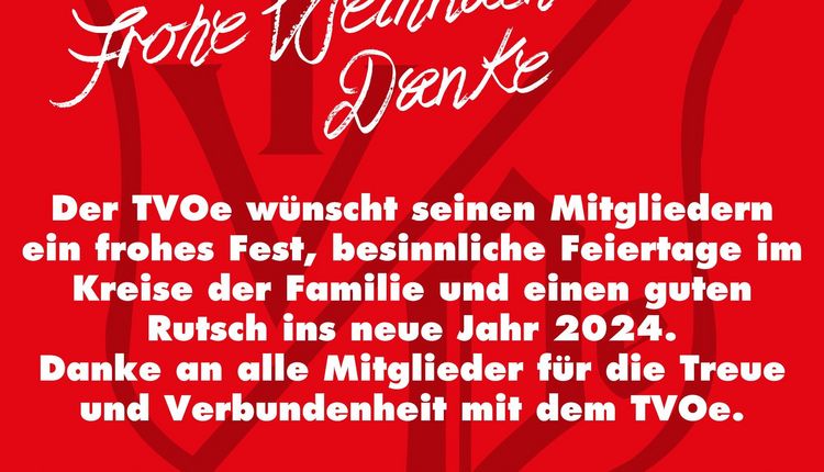 Frohe Weihnachten und DANKE