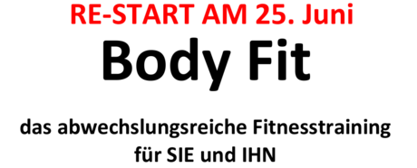 Body Fit startet am 25.Juni