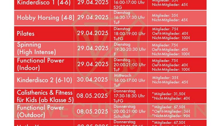 Kurse 2. Block in 2025