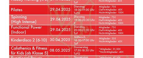 Kurse 2. Block in 2025