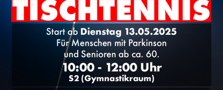 Parkinson Tischtennis in Oeffingen 