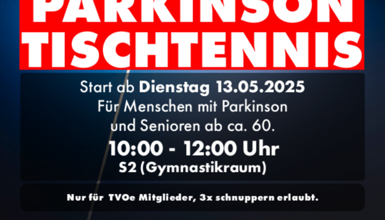 Parkinson Tischtennis in Oeffingen 