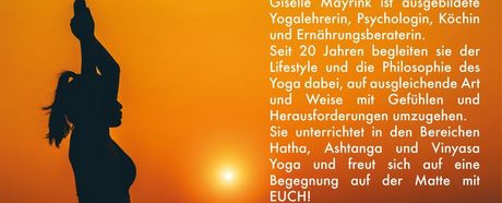 Yoga Kurs ab September mit neuer Yoga-Lehrerin und auf Deutsch. Jetzt anmelden.