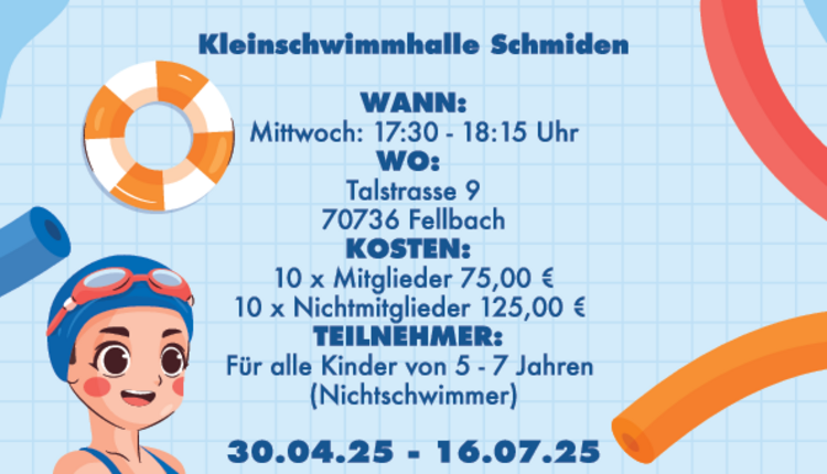 Neuer Schwimmkurs ab 30. April 2025