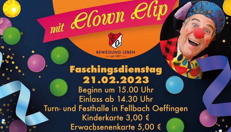 Kinderfasching mit Clown Clip 21.02.2023 // AUSVERKAUFT