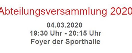 Abteilungsversammlung 2020