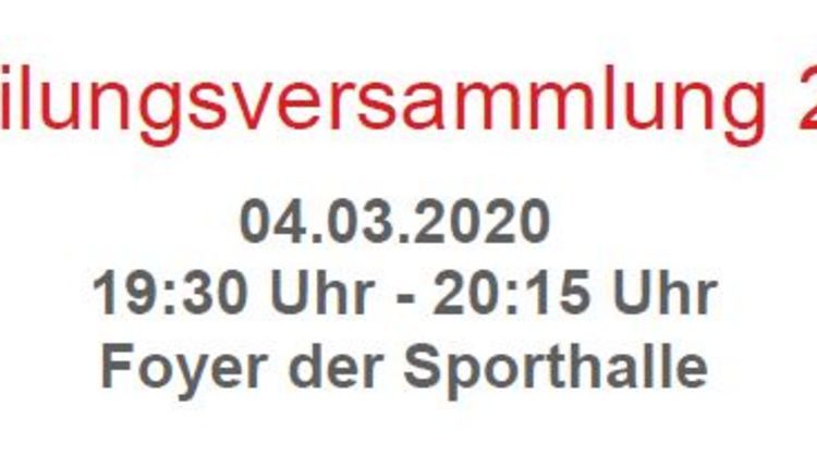 Abteilungsversammlung 2020