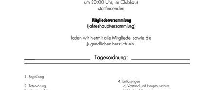 Mitgliederversammlung (Jahreshauptversammlung) 2024