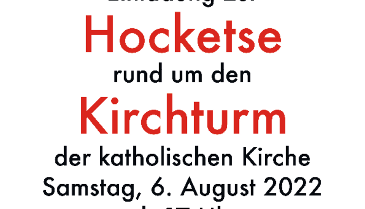 Kirchturm Hocketse am Samtag, 06.08.