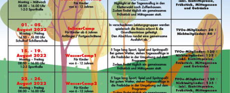 Ferienangebote beim TVOe 2022