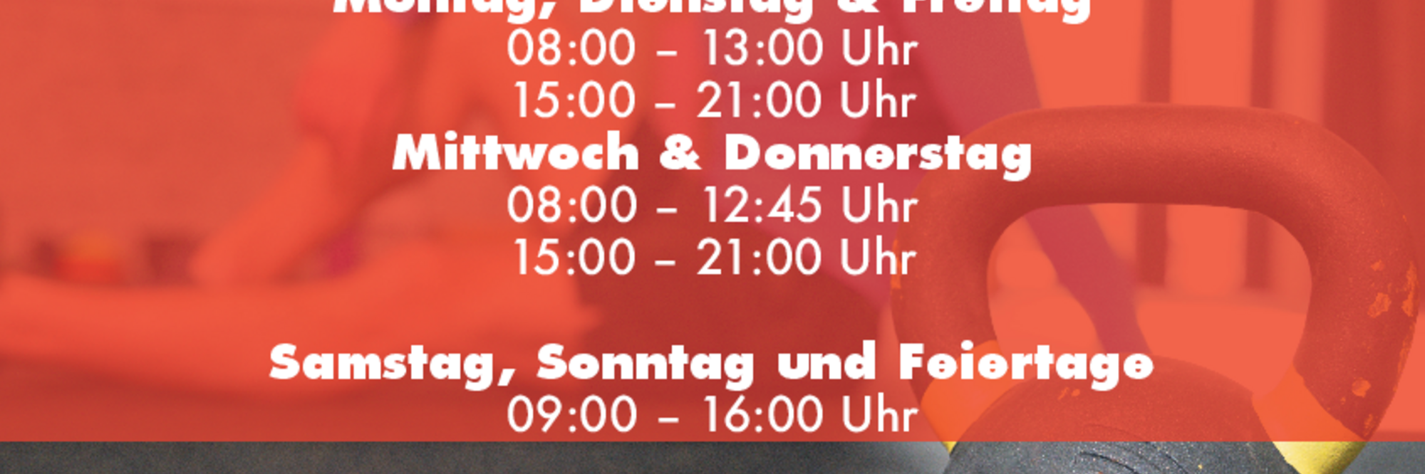 Neue Oeffnungszeiten im OeFit ab 01.01.2026