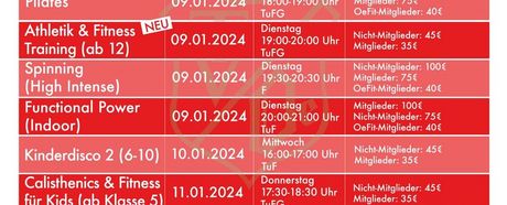 Anmeldungen für Block 1 - 2024 jetzt online