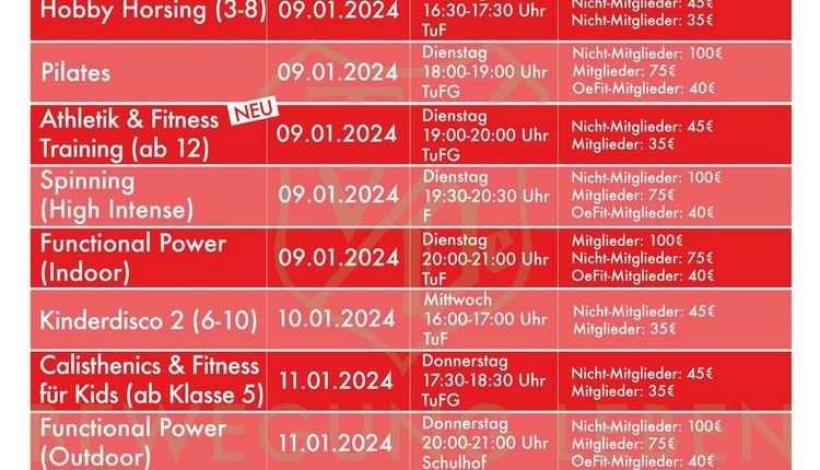 Anmeldungen für Block 1 - 2024 jetzt online