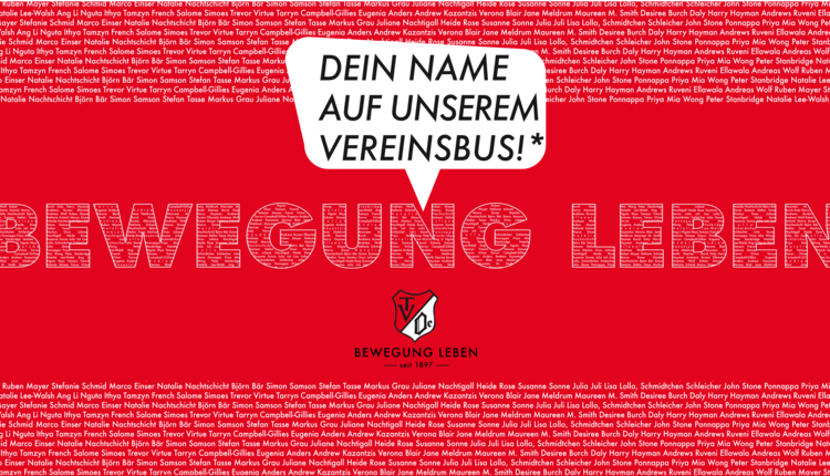 Dein Name auf unserem Vereinsbus