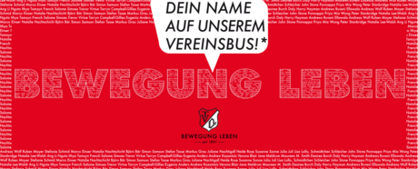 Dein Name auf unserem Vereinsbus