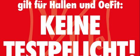 Keine Testpflicht ab Montag 28.06.2021