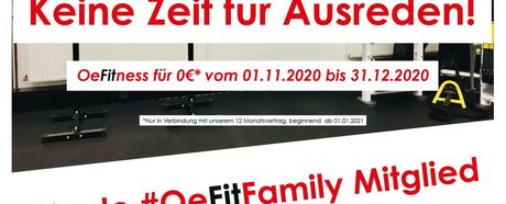 Keine Zeit für Ausreden! Neue AKtion im OeFit.