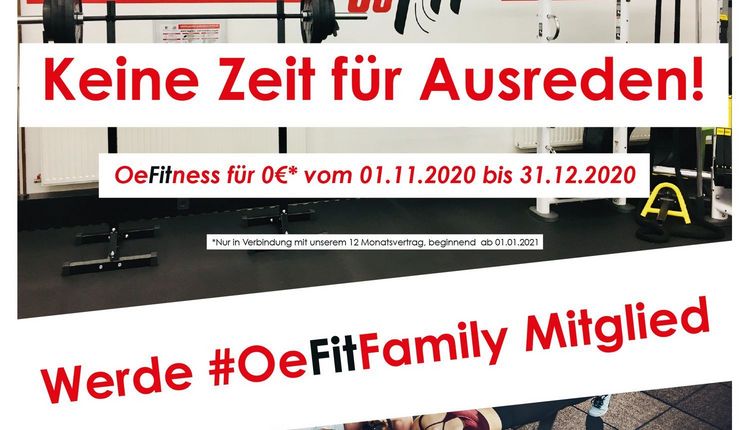 Keine Zeit für Ausreden! Neue AKtion im OeFit.