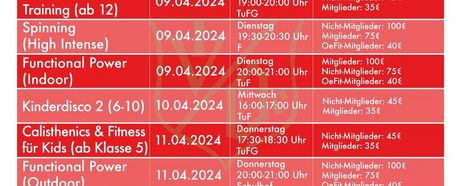 Neue Kurse Block 2 - 2024. Jetzt anmelden