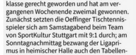 Fellbacher Zeitung | Herren I - Sportkultur und Sportbund 