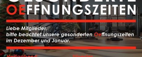 OeFit Oeffnungszeiten zwischen den Jahren