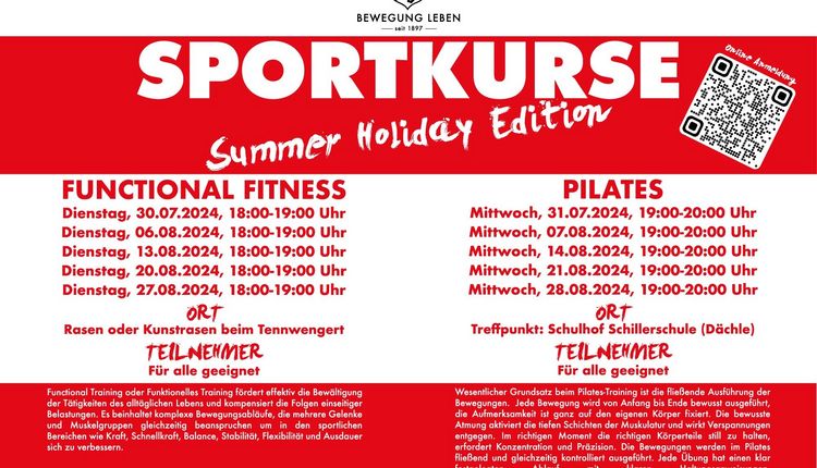Ferienkurse Juli/August 2024