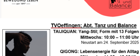 Abt. Tanz&Balance: Neuer Kursbeginn ab September