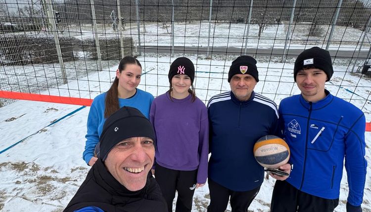 Snowvolleyball am Oeffingen Beach
