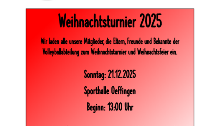 Weihnachtsturnier 2025