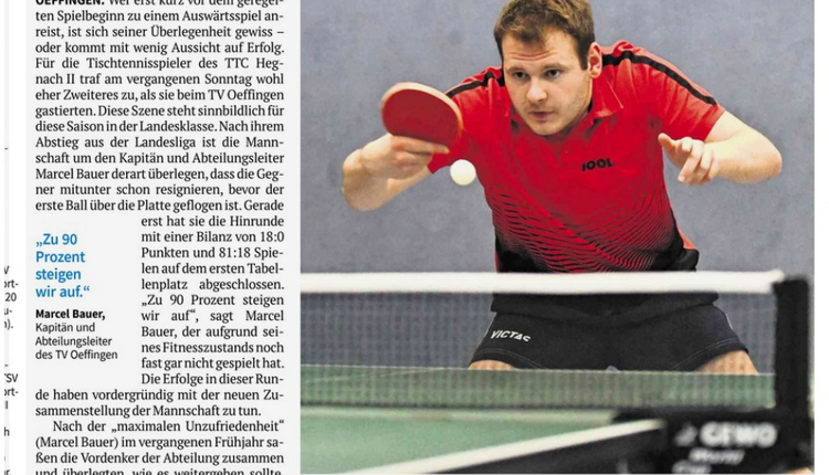 Fellbacher Zeitung: Spitze mit neuem Spitzenspieler