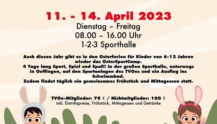 AUSGEBUCHT // OsterSportCamp in den Osterferien 2023