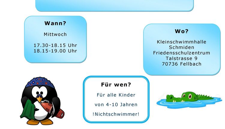 Neue Schwimmkurse ab dem 16.09.2020