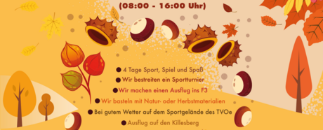 Herbst Sport Wochen in den Ferien