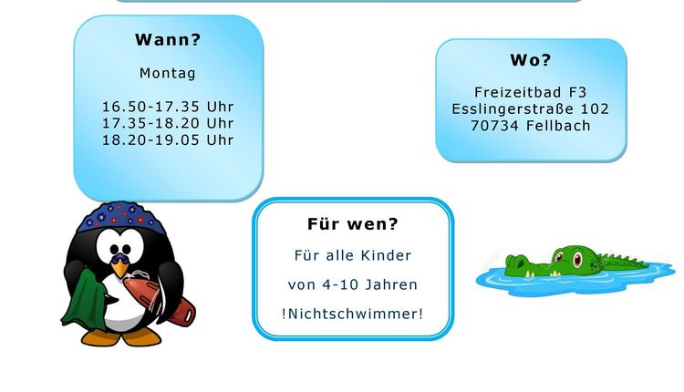Neue Schwimmkurse ab 01.04.2019