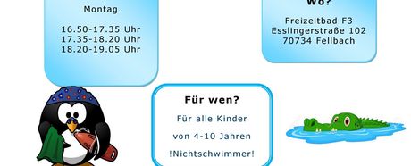 Neue Schwimmkurse ab 01.04.2019