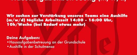 Hausaufgabenbetreuung (m/w/d) gesucht