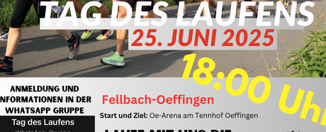 Neuer Termin für den Tag des Laufens